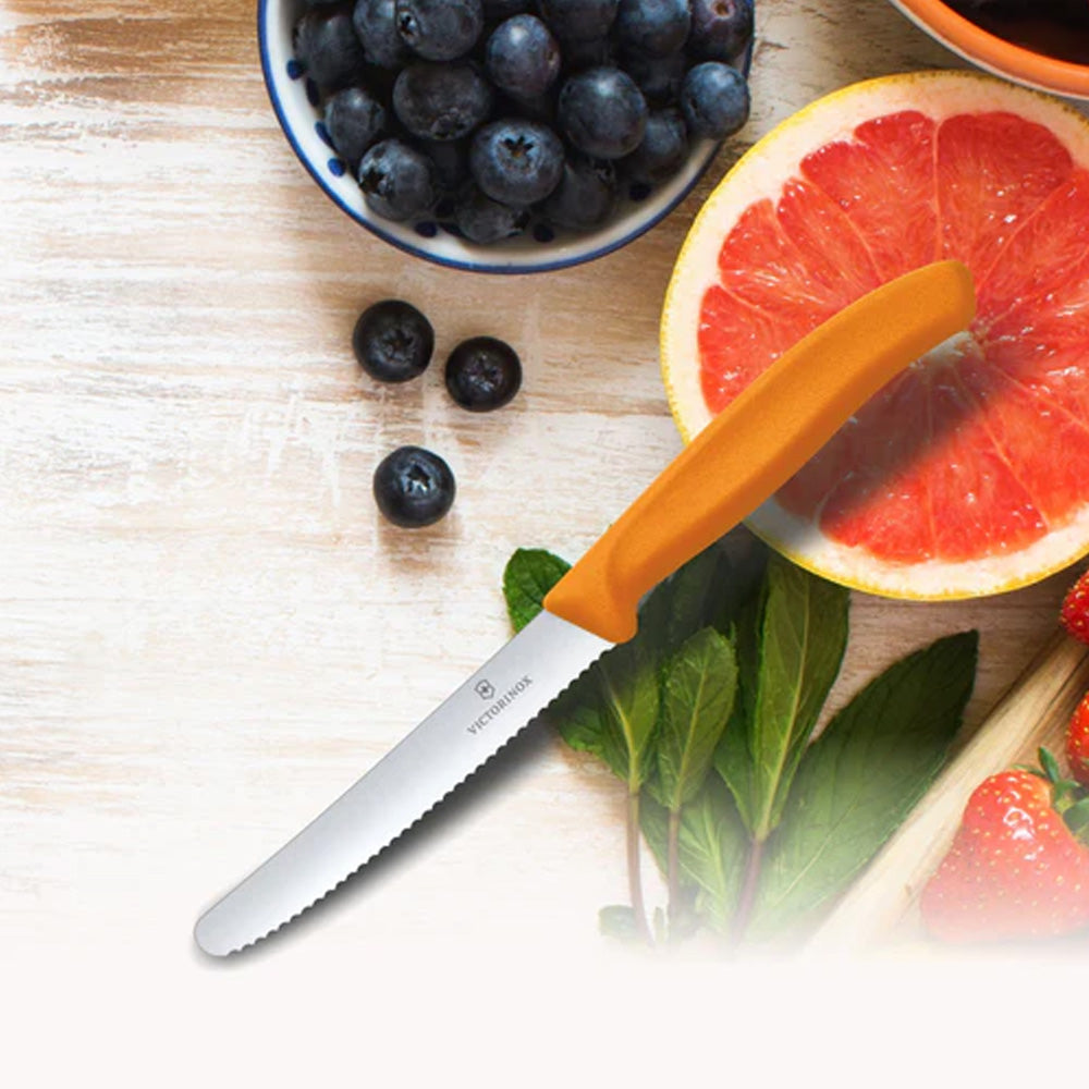 Victorinox Swiss Classic Kitchen Knife Edge 11cm - Orange
