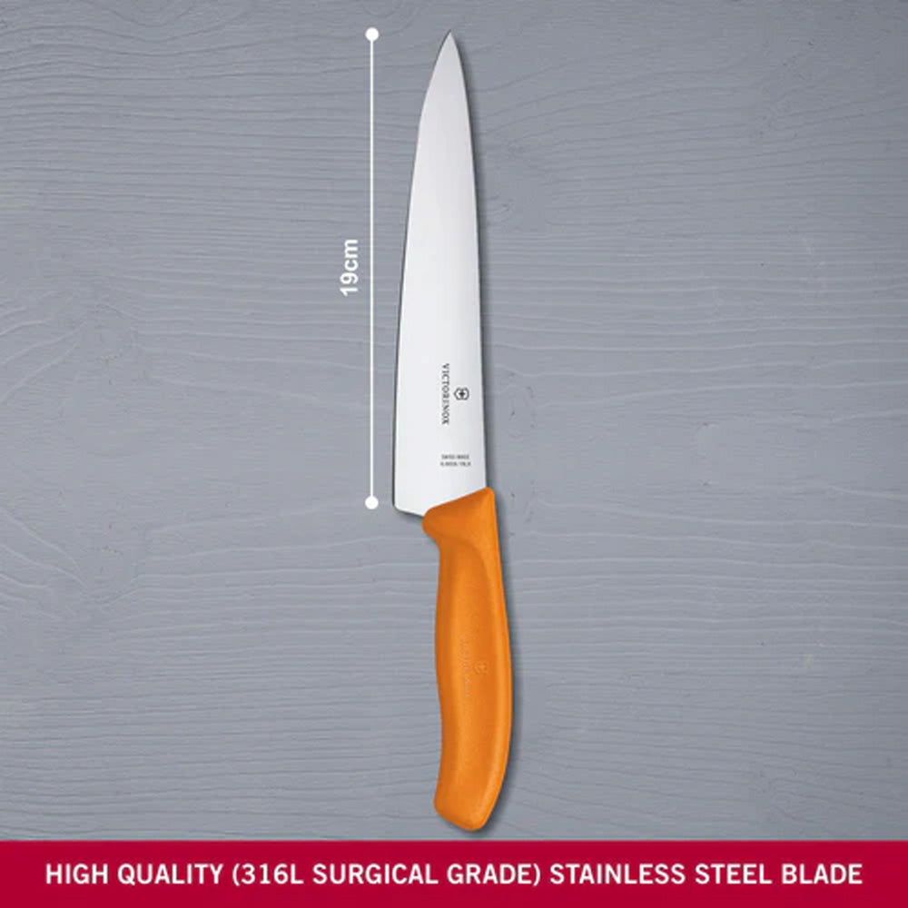 Victorinox Swiss Classic Carving/Cutting Knife 19cm - Orange