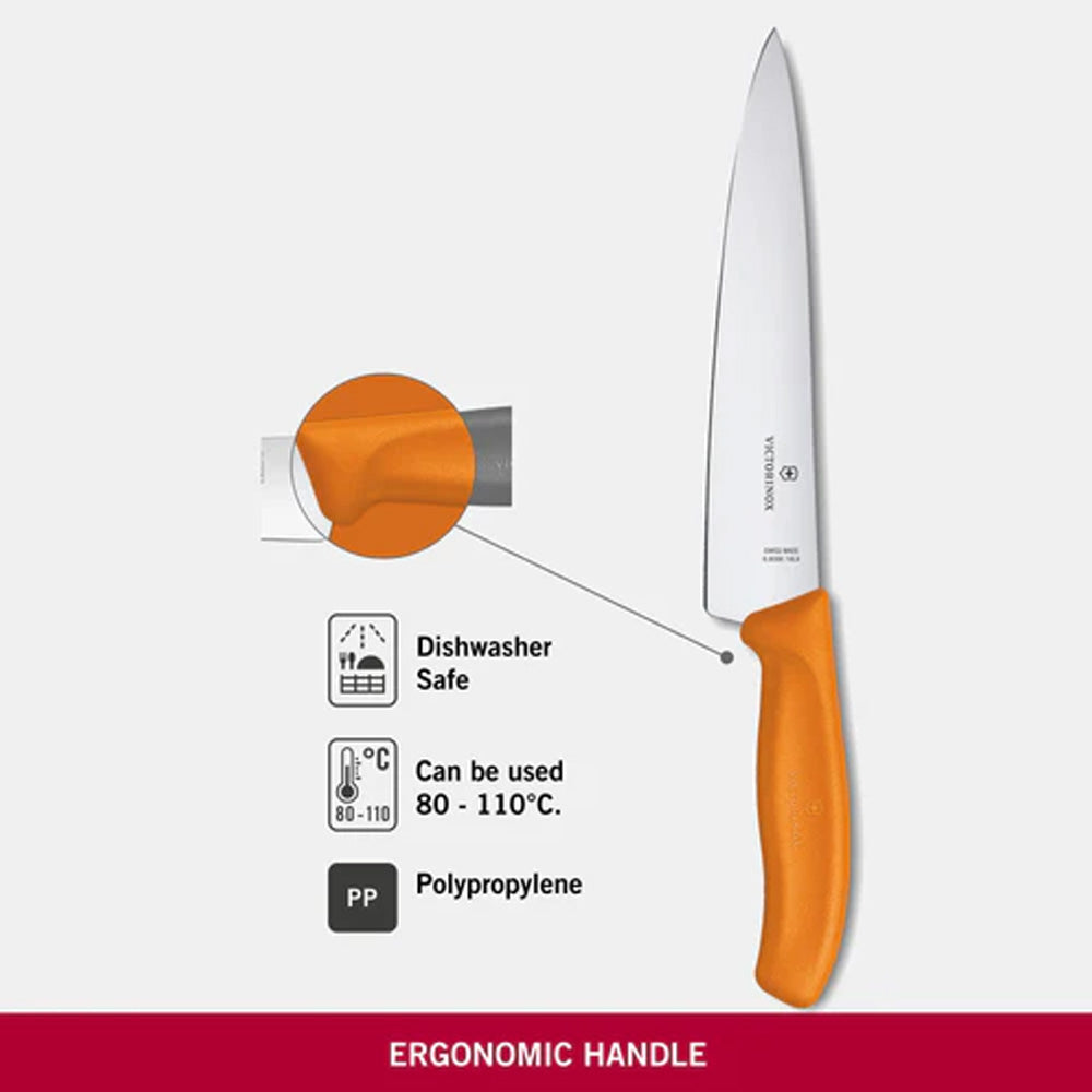 Victorinox Swiss Classic Carving/Cutting Knife 19cm - Orange