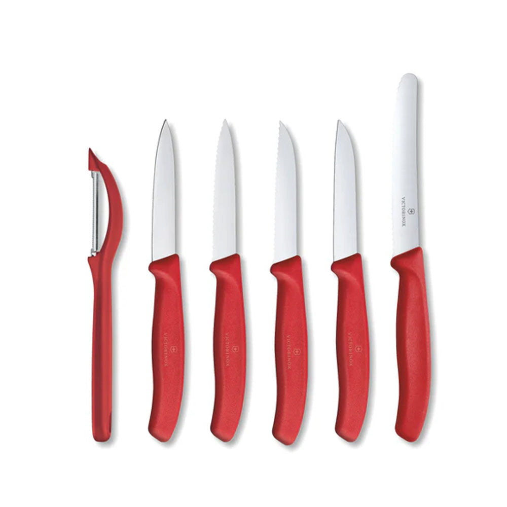 Victorinox Swiss Classic Paring Knives Set 6 pieces - Red