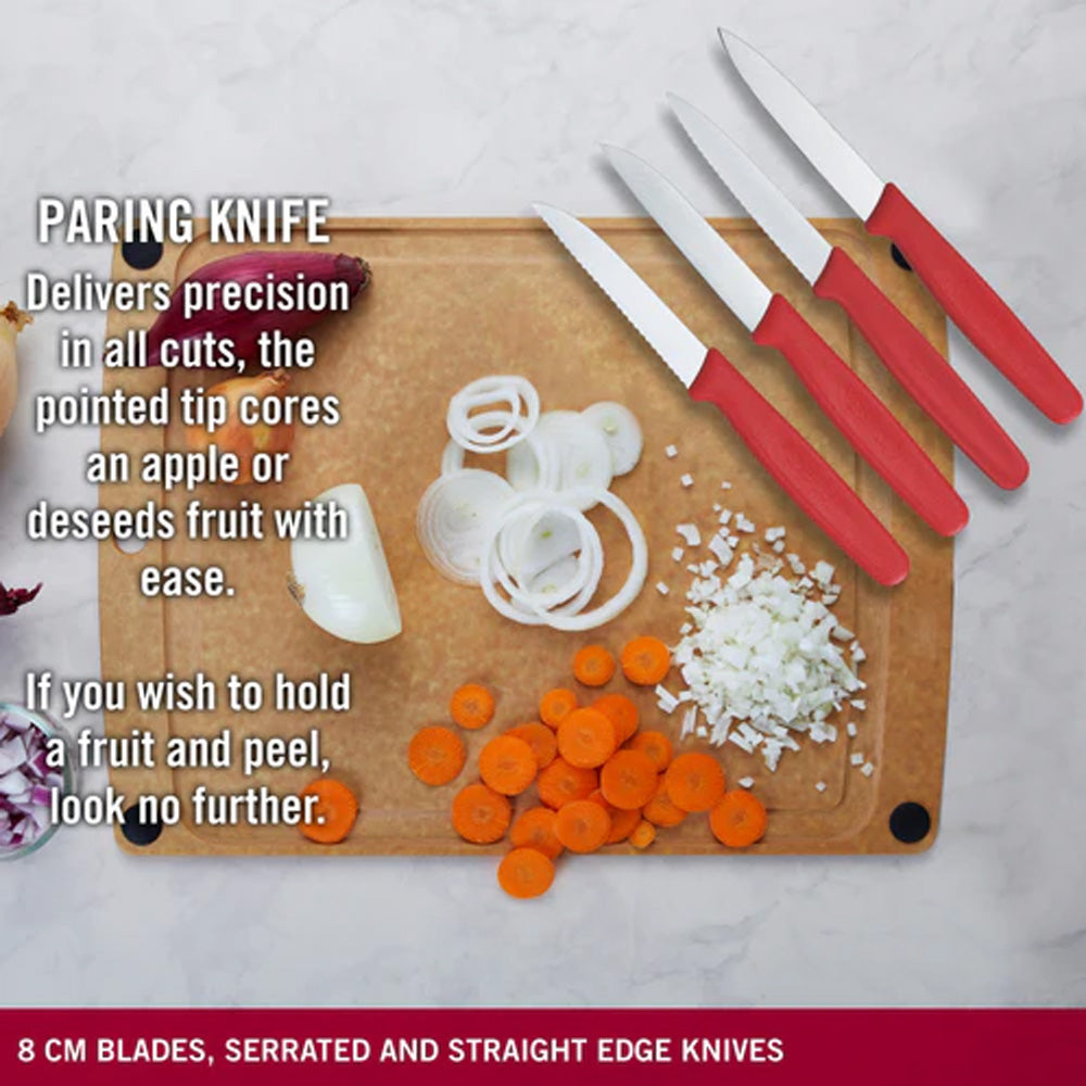 Victorinox Swiss Classic Paring Knives Set 6 pieces - Red