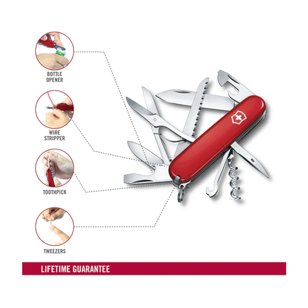 Victorinox Swiss Army Knife - Huntsman- 15 Functions 91mm Red