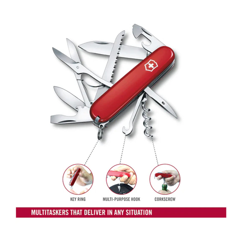 Victorinox Swiss Army Knife - Huntsman- 15 Functions 91mm Red