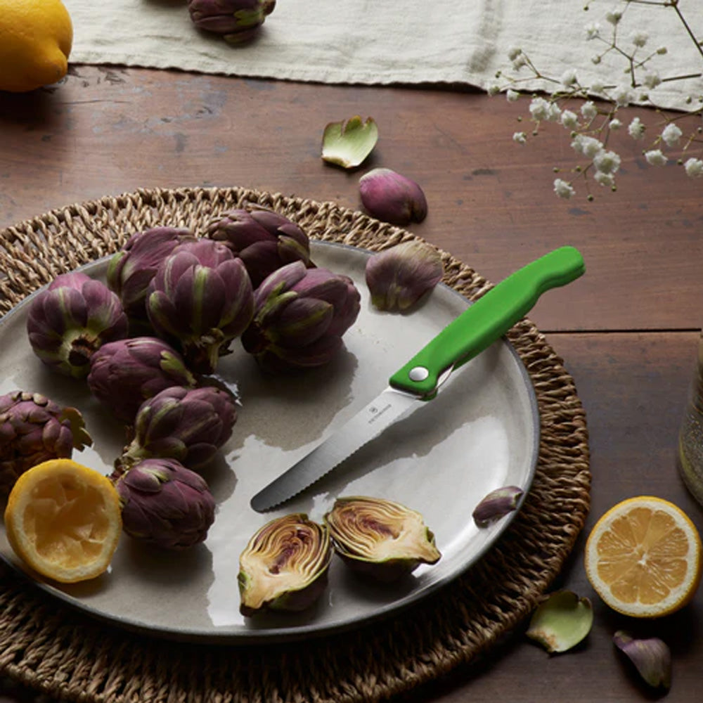 Victorinox Swiss Classic Foldable Paring Knife Way Edge 13cm - Green