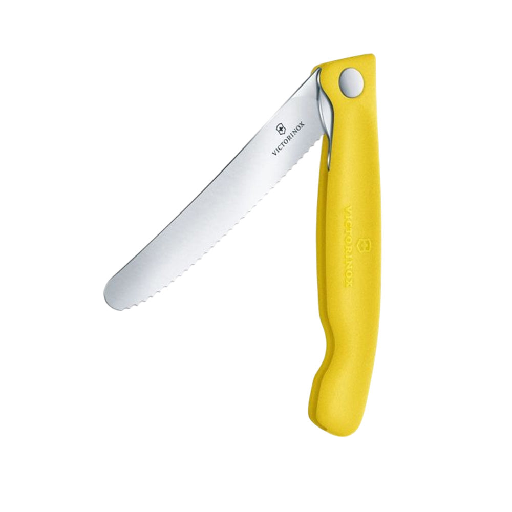 Victorinox Swiss Classic Foldable Paring Knife Wavy Edge 13cm - Yellow