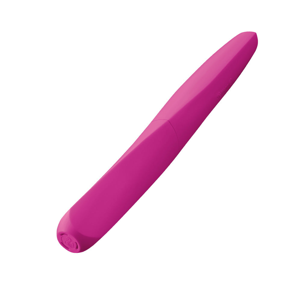 Twist® Fountain Pen "Neon Plum" Twist® fountain pen lies comfortably in the hand, thanks to their ergonomic shape. Available in many different colour combinations and with a smooth running stainless – steel nib. Trendy fountain pens in a twisted design Available in new trend colors: Black and Silver Twist® pens lie comfortably in the hand due to their ergonomic shape Suitable for left-and right-handers Fountain pen with a smooth-running stainless-steel nib Stainless steel nib width M