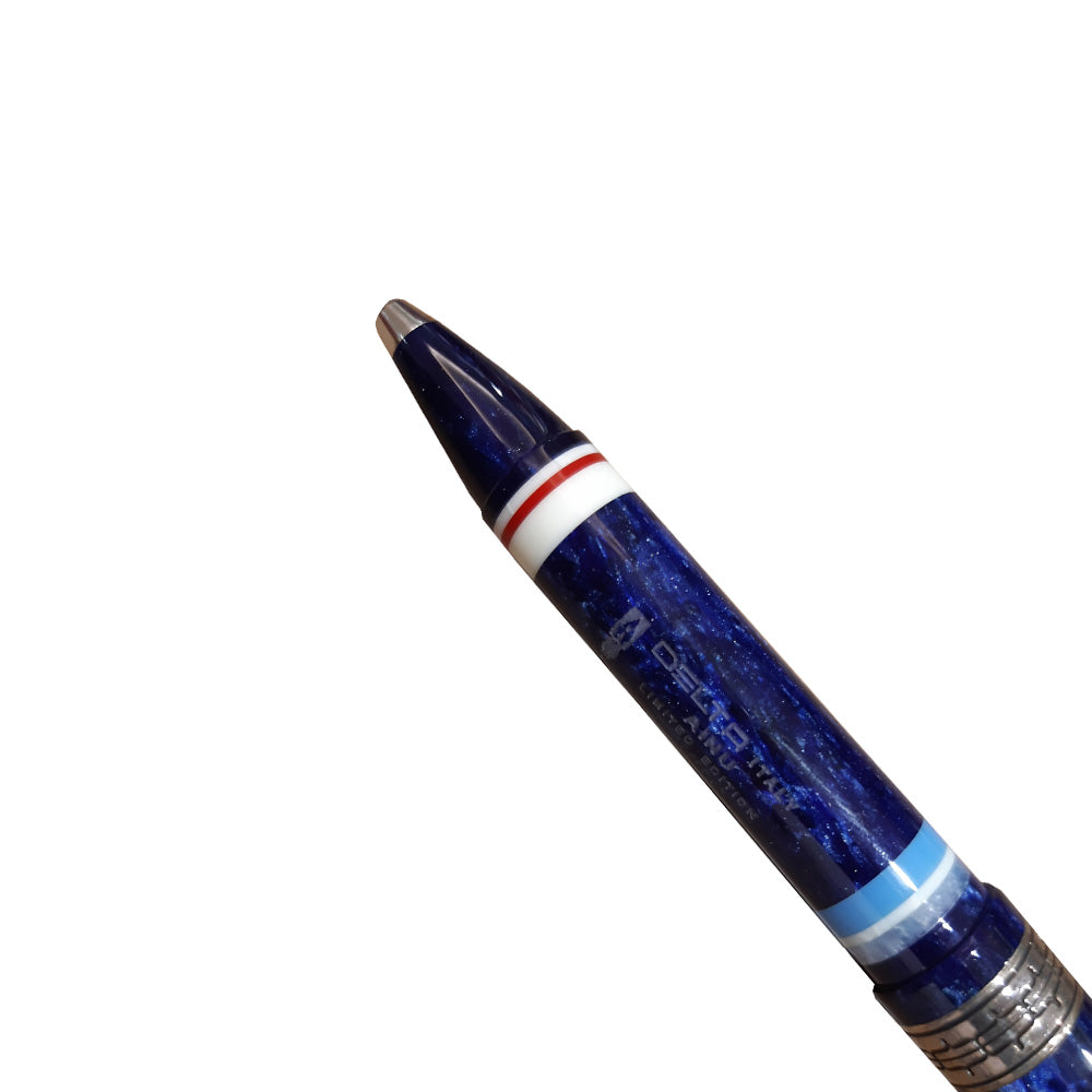 Delta Indigenous Peoples Ainu Blue Resin with Sterling Silver Trim Limited Edition Rollerball Pen