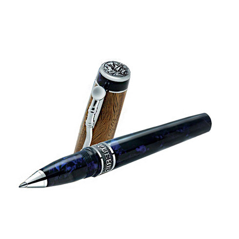 Delta Amerigo Vespucci Limited Edition Blue Resin with Sterling Silver Trim Rollerball Pen