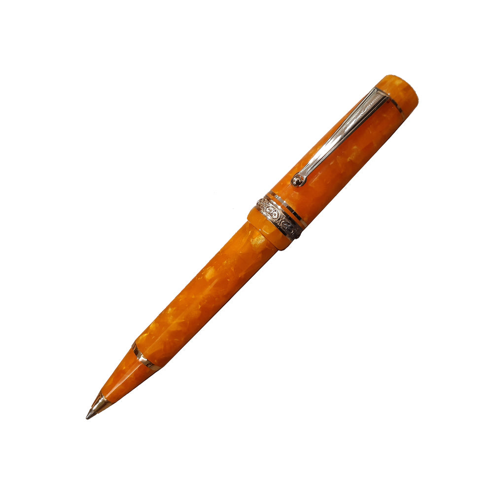 Delta Dolcevita Media Oro Orange Resin with Gold Trim Ballpoint Pen