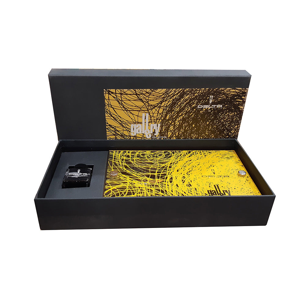 Delta Galleria Doue Multicolour Resin with Rhodium-Plated Trim Fountain Pen - 14Kt Gold Broad Nib