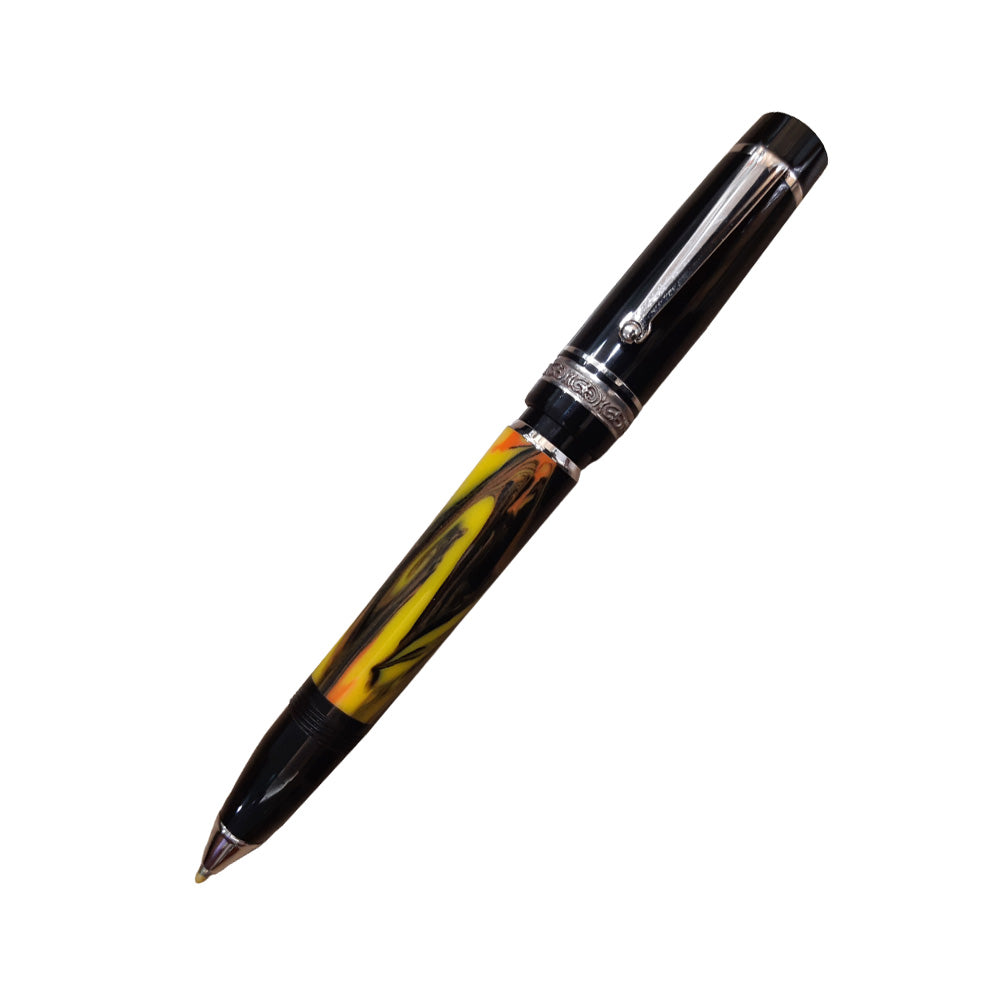 Delta Galleria Doue Multicolour with Black Cap Rhodium Trim Rollerball Pen