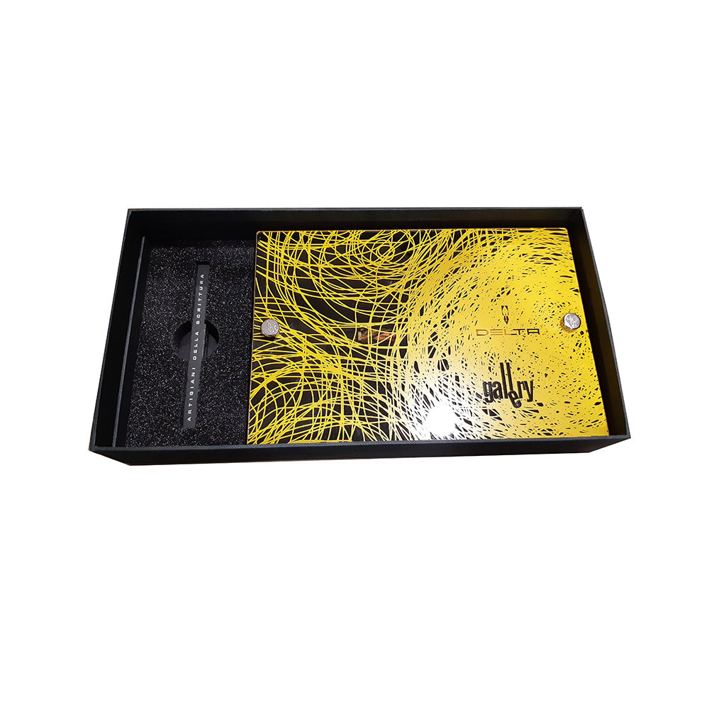 Delta Galleria Doue Multicolour & Black Resin with Rhodium-Plated Trim Ballpoint Pen