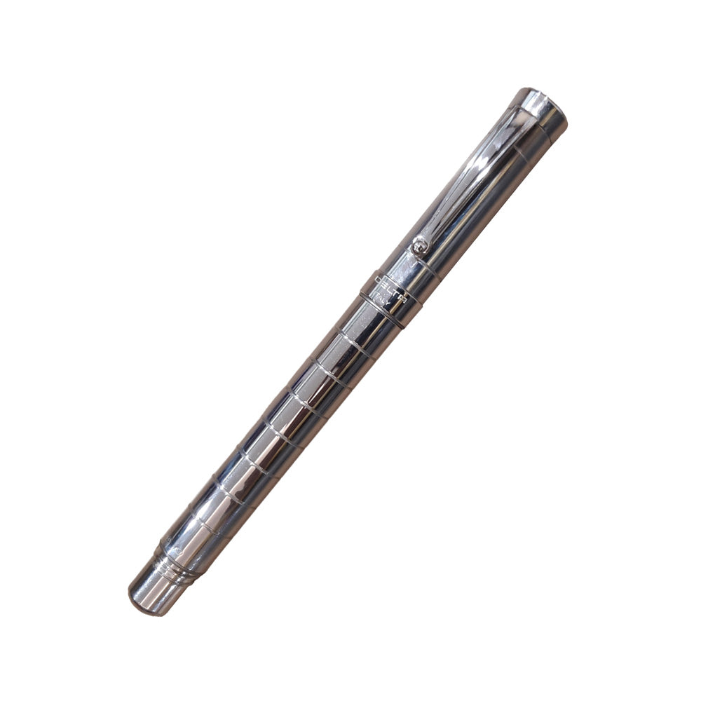 Delta Prestige Sterling Silver with Rhodium Trim Fountain Pen – 18Kt Gold Fusion Fine Nib