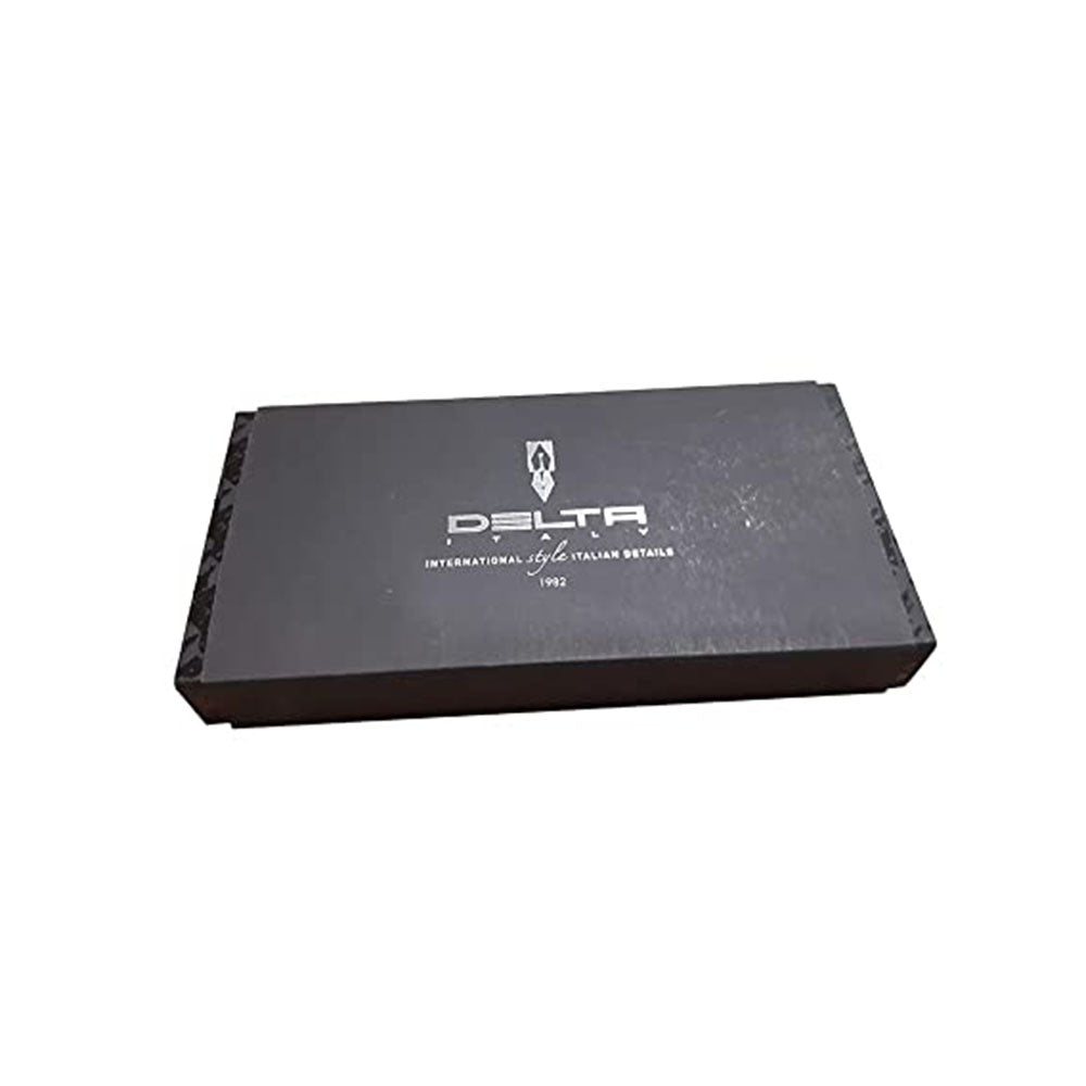 Delta Intesa Stone Black Resin with Rhodium Trim Fountain Pen – Stainless Steel Nib