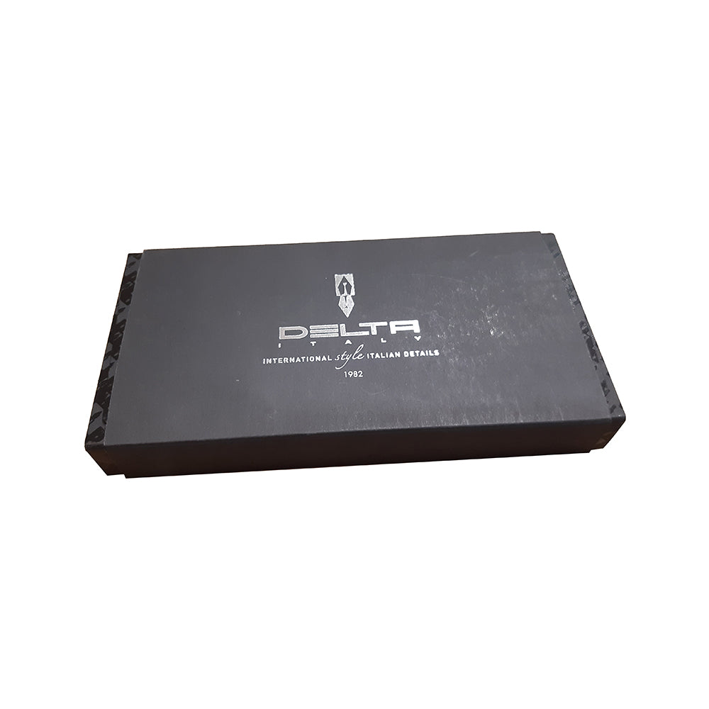 Delta Intesa Stone Black with Rhodium Trim Rollerball Pen