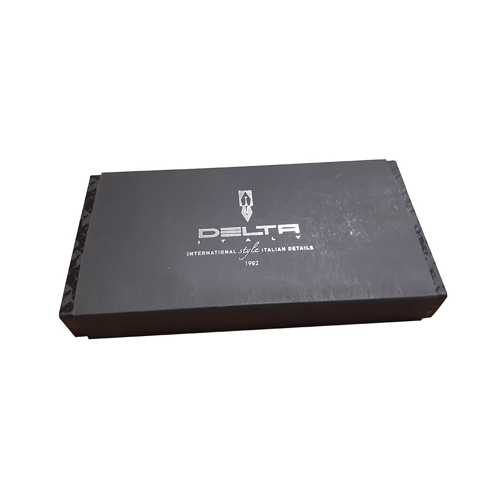 Delta Intesa Brown Marble with Rhodium Trim Rollerball Pen