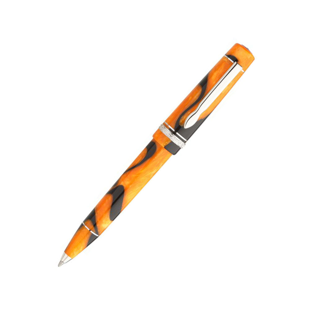 Delta Dolcevita Masterpiece Black-Orange Resin with Sterling Silver Trim Ballpoint Pen22528