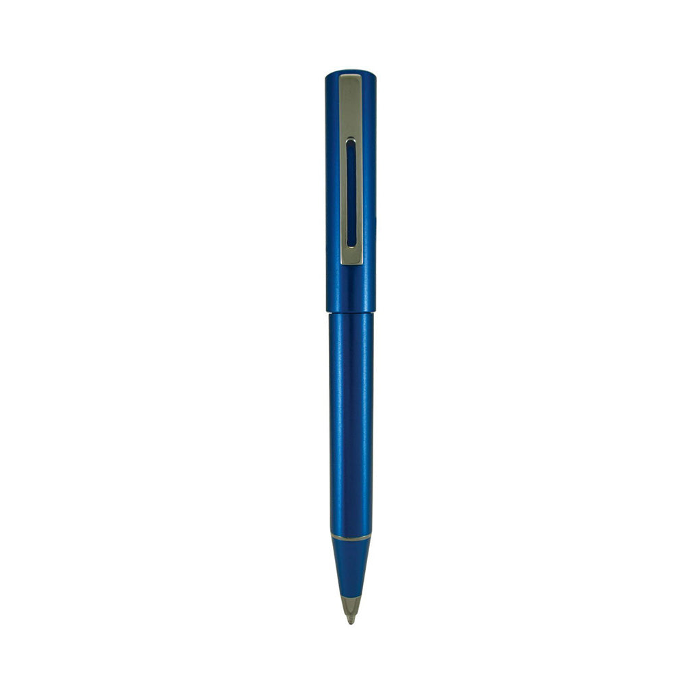 Delta Momo Design Alumina Blue with Rhodium Trim Ballpoint Pen