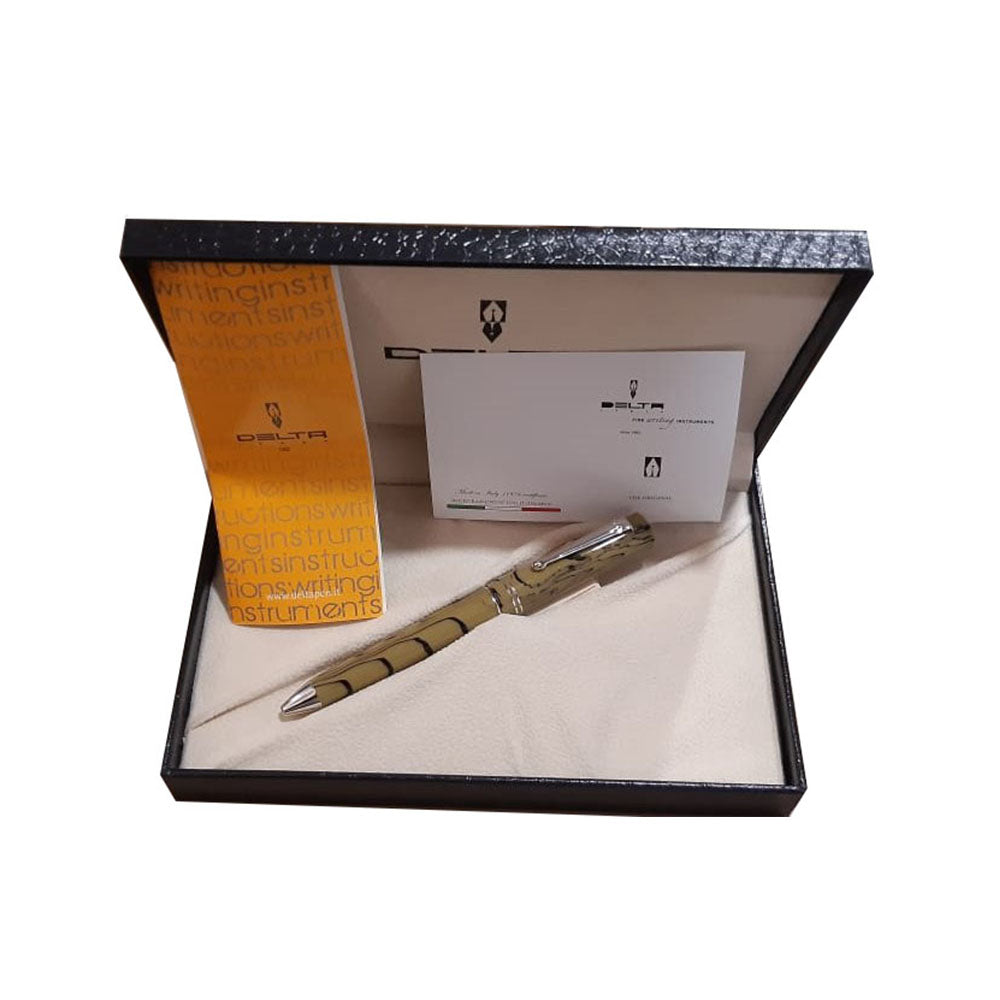 Delta The Journal Olive Green Resin with Rhodium Trim Ballpoint Pen