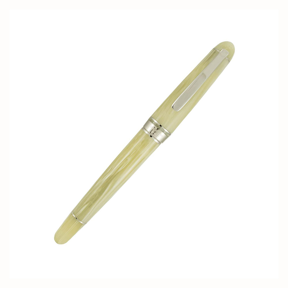 Delta Virtuosa Light Horn Resin with Rhodium Trim Fountain Pen - Medium Nib