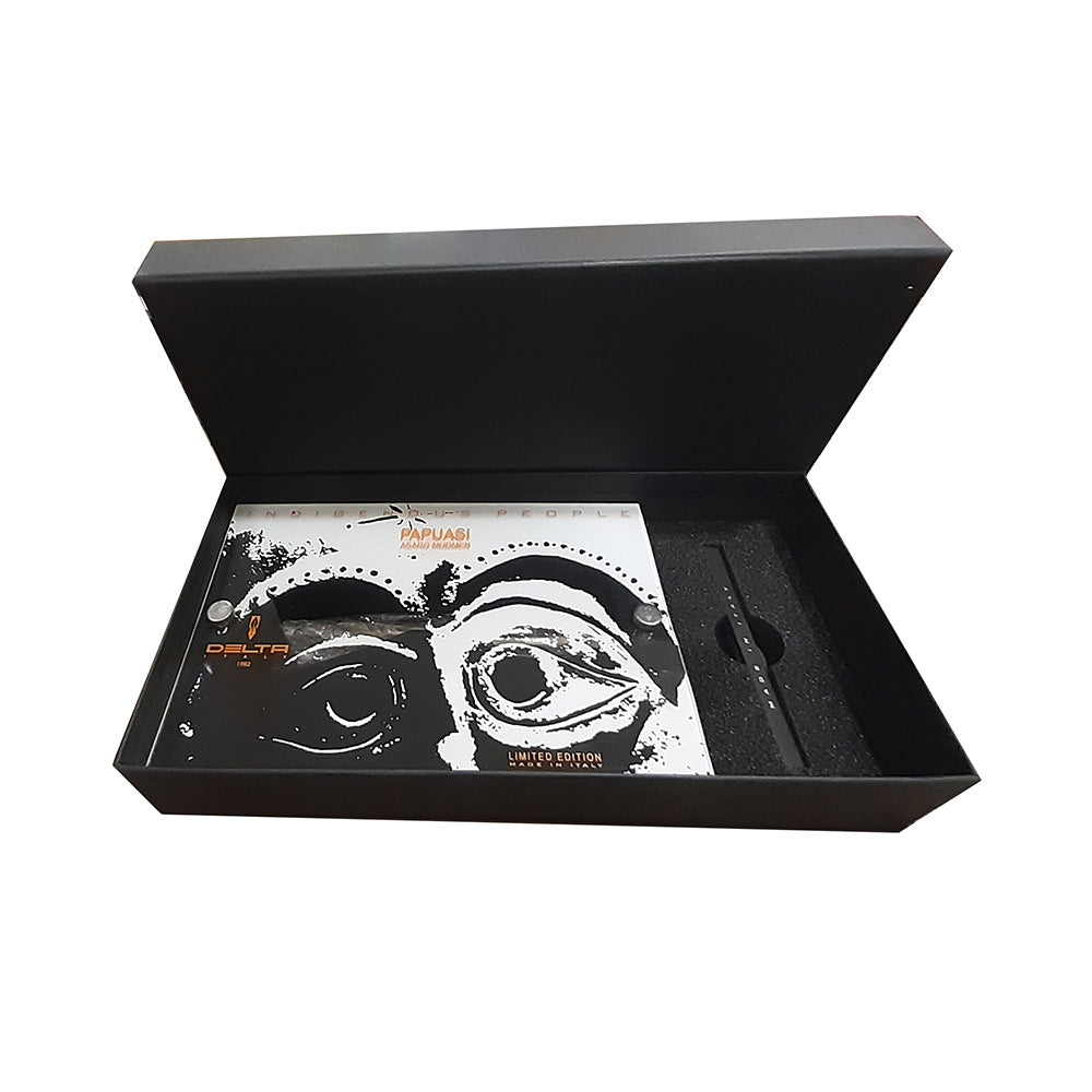 Delta Papuasi Iroko Wood with Rhodium Trim Limited Edition Ballpoint Pen