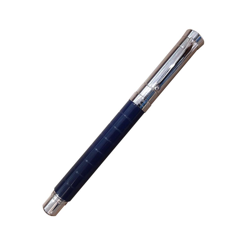 Delta Prestige Doue Blue Resin with Sterling Silver Cap Rollerball Pen