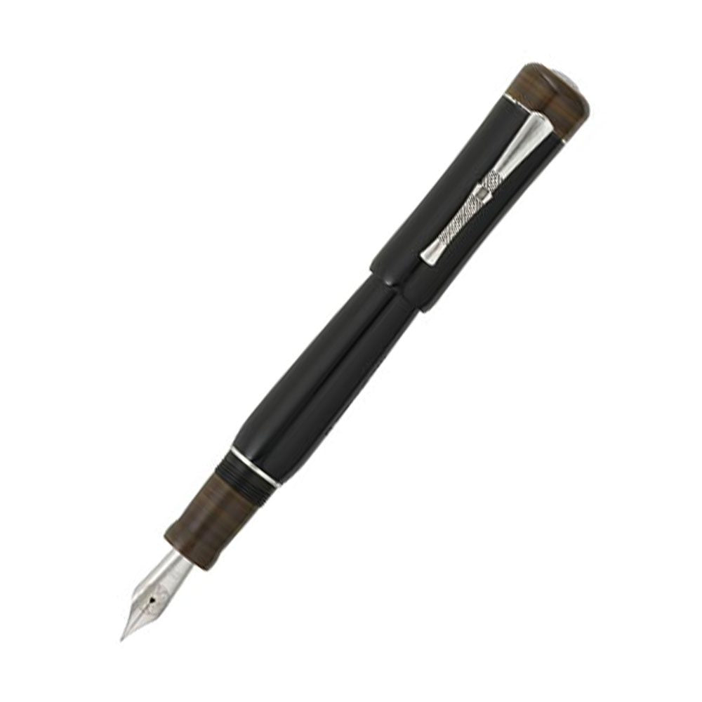 Delta Indigenous Peoples Indios Black-Brown Resin Limited Edition Fountain Pen – 18Kt Broad Nib