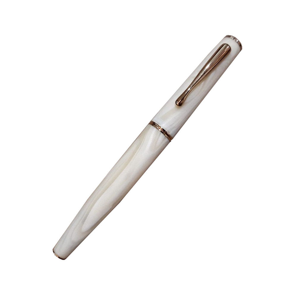 Delta Italiana Ivory Resin with Gold Plated Trim Fountain Pen - Broad Nib