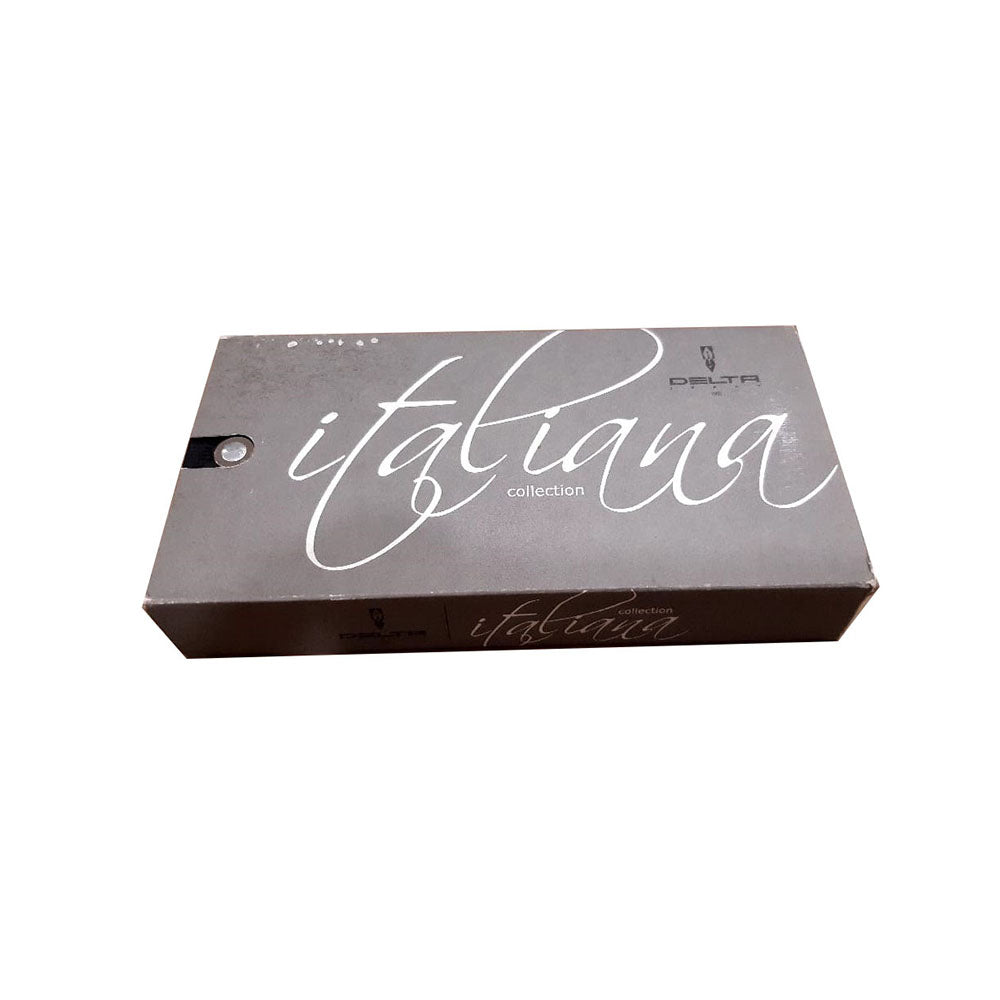 Delta Italiana Amber & Ivory Resin with Rhodium Trim Non-Stop Rollerball Pen