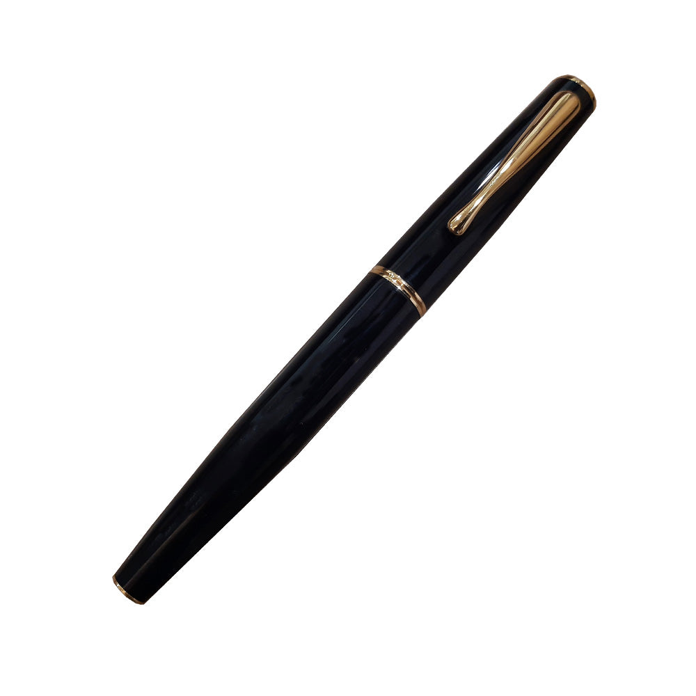 Delta Italiana Black Resin with Gold Plated Trim Rollerball Pen