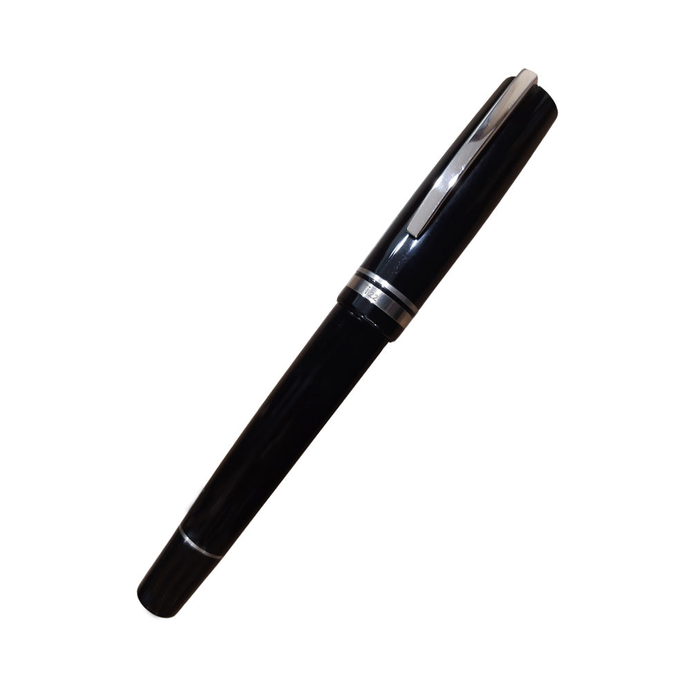 Delta Titanio Black Resin with Titanium Trim Rollerball Pen