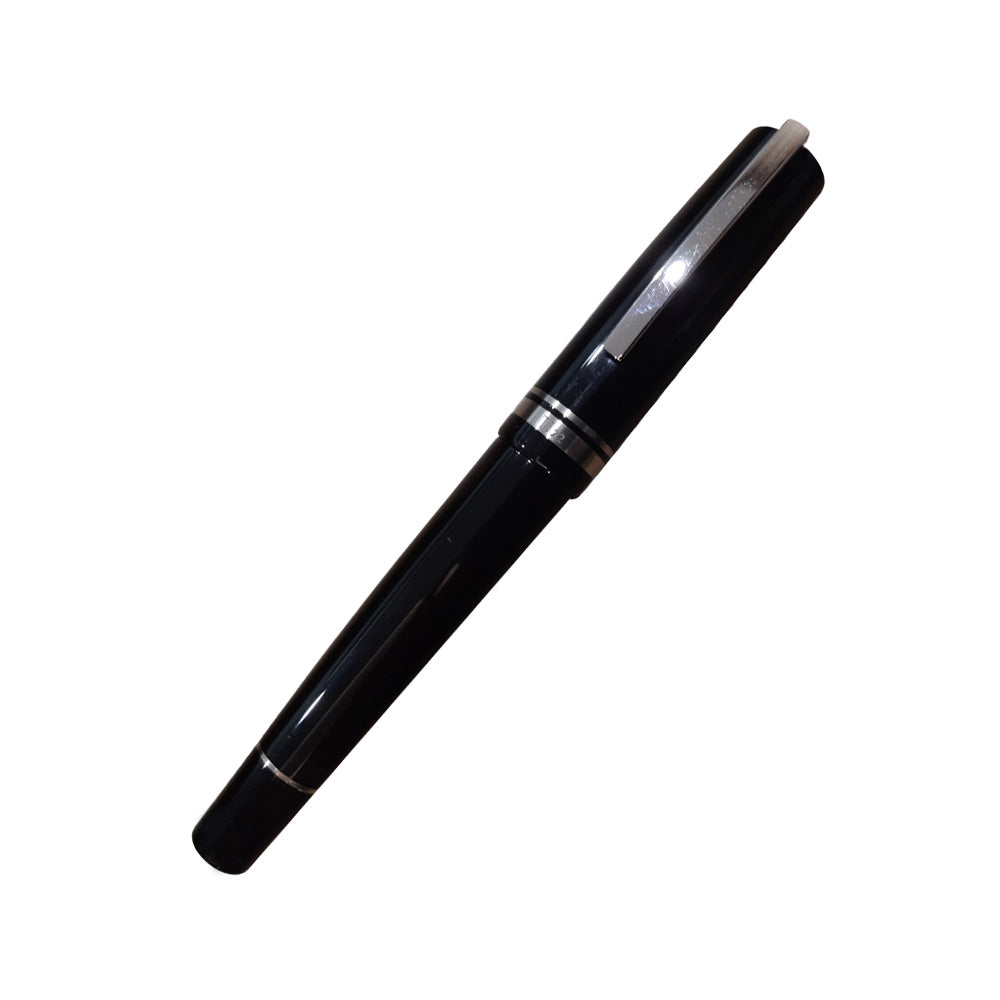 Delta Titanio Black Resin with Titanium Trim Fountain Pen – Titanium Medium Nib