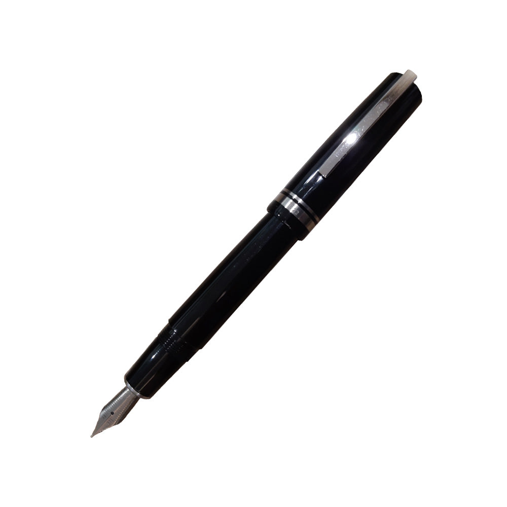 Delta Titanio Black Resin with Titanium Trim Fountain Pen – Titanium Medium Nib