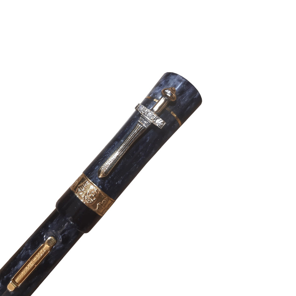 Delta Tuareg Blue with 18Kt Gold Trim Celebration Diamond Limited Edition Fountain Pen - 18Kt Gold Medium Nib