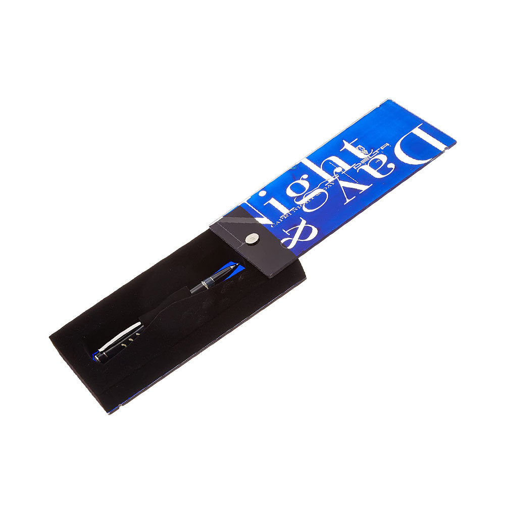 Delta Capri Day Blue Resin with Natural Coral Capuchon Ballpoint Pen