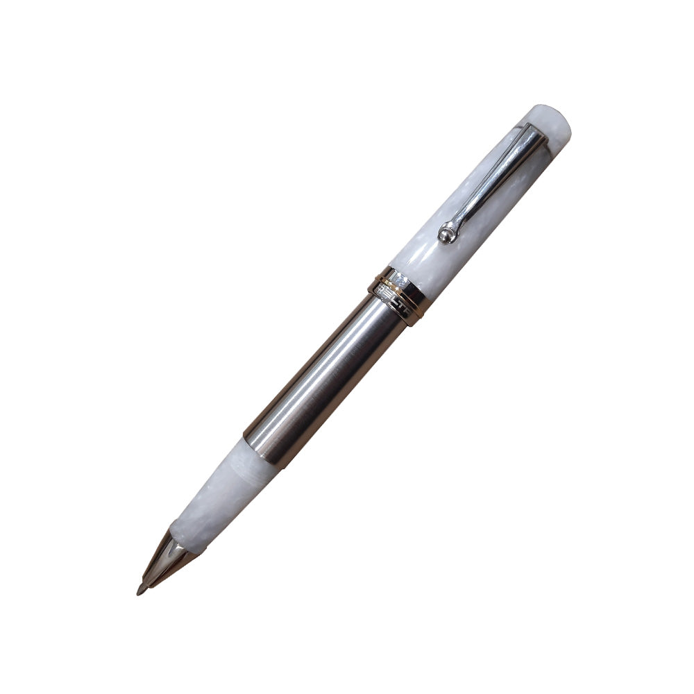 Delta Vin-Touch Doue Touch Screen White Lava Stone Resin with Rhodium Trim Rollerball Pen