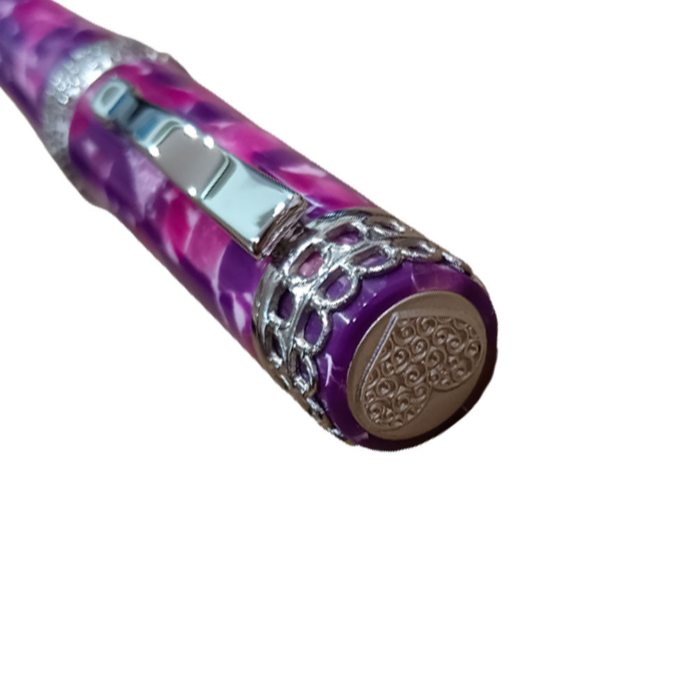 Delta Forever Romeo & Giulietta Violet Resin with Rhodium Trim Ballpoint Pen