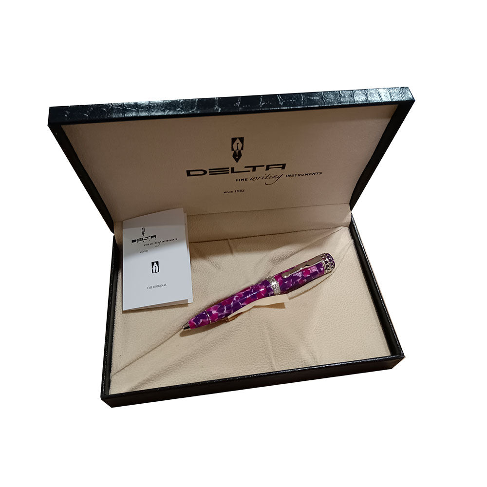 Delta Forever Romeo & Giulietta Violet Resin with Rhodium Trim Ballpoint Pen