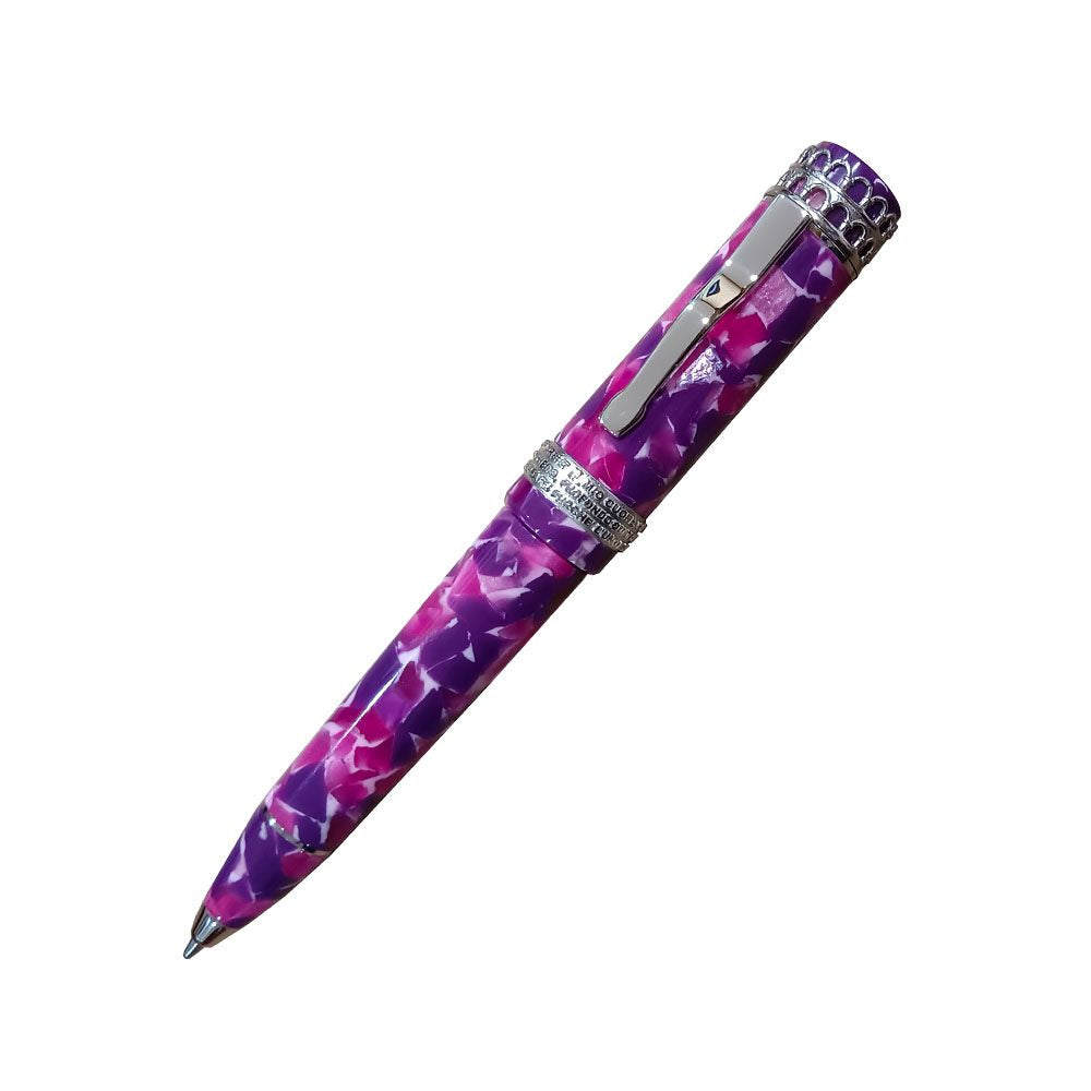 Delta Forever Romeo & Giulietta Violet Resin with Rhodium Trim Ballpoint Pen