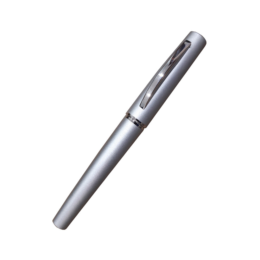 Delta Magnesium Matt Gray with Rhodium Trim Fountain Pen - 18Kt Gold Fusion Medium Nib