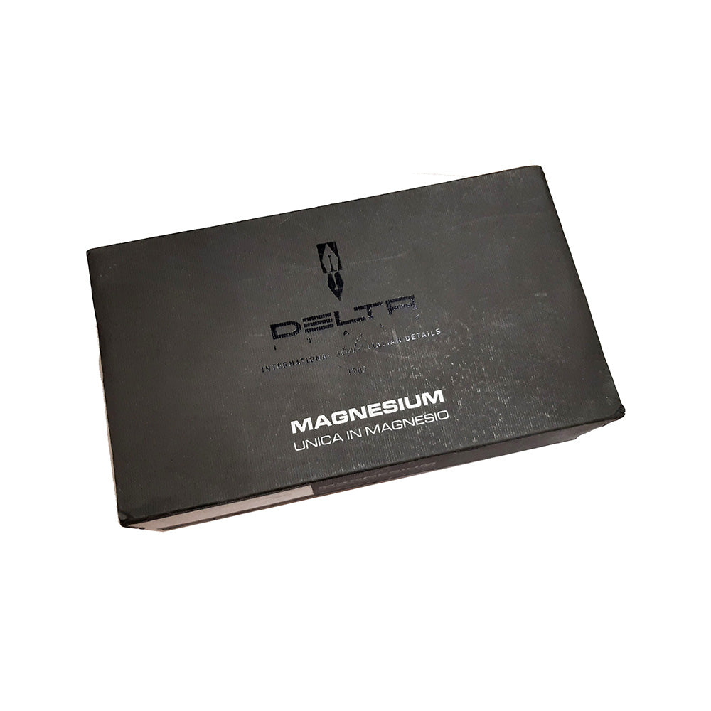 Delta Magnesium Matt Black with Rhodium Trim Fountain Pen - 18Kt Gold Fusion Medium Nib