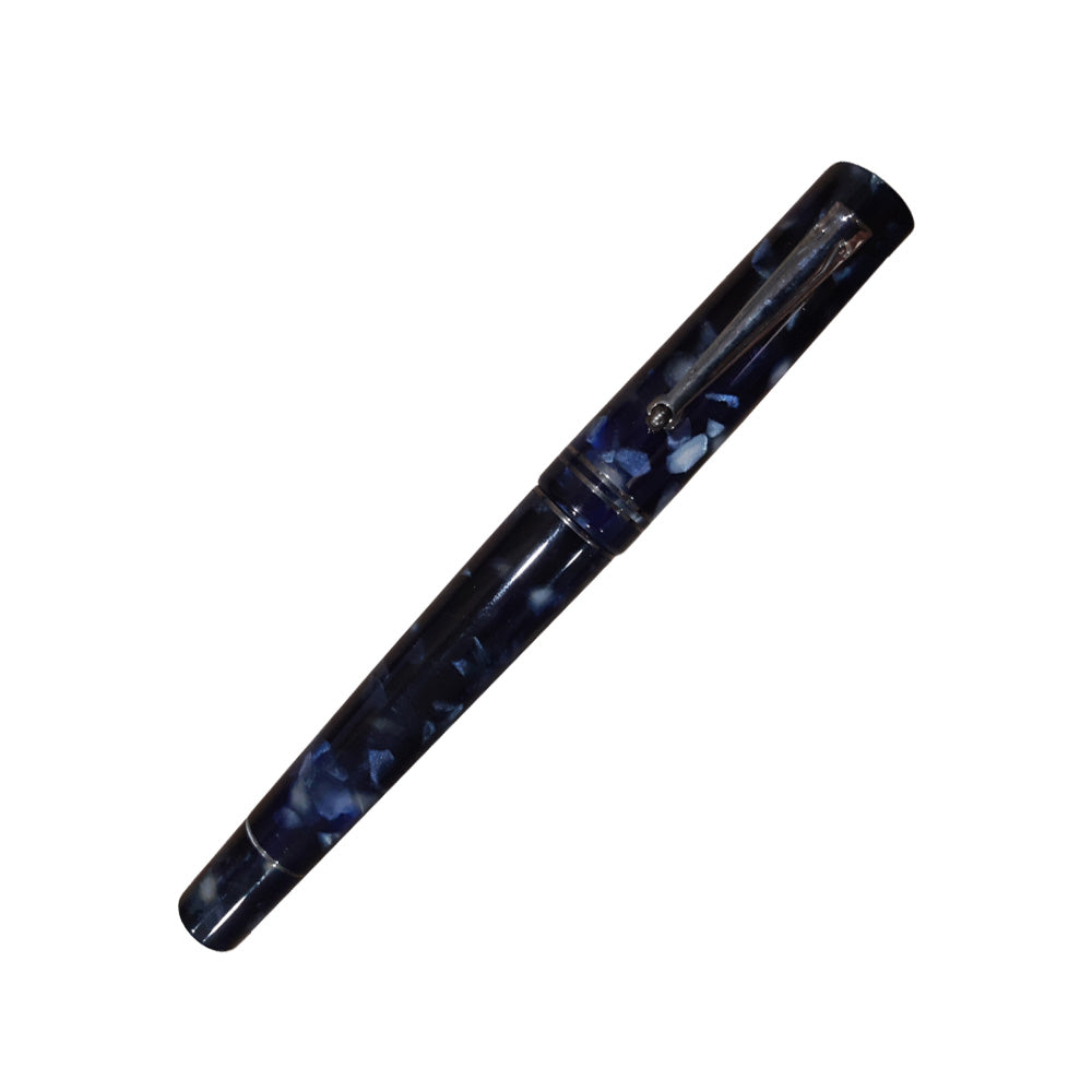 Delta The Journal Marbled Blue with Gunmetal Trim Rollerball Pen
