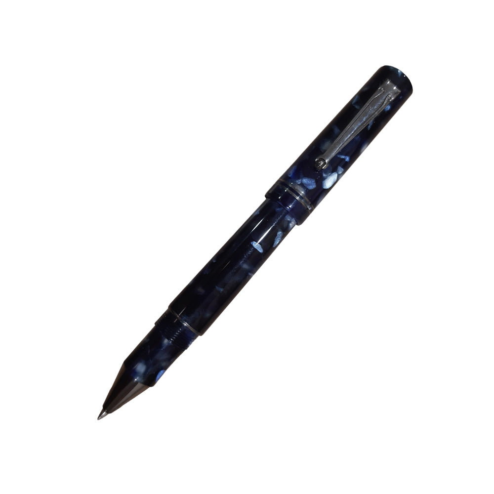 Delta The Journal Marbled Blue with Gunmetal Trim Rollerball Pen