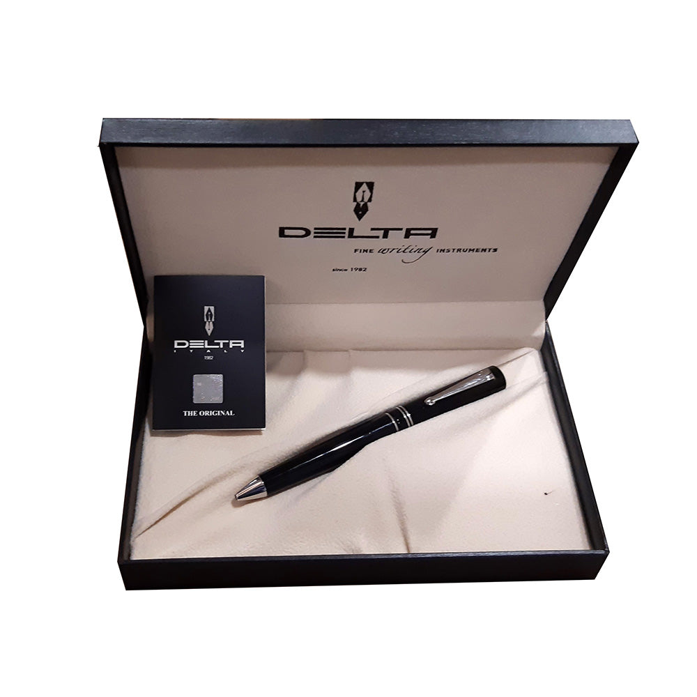 Delta The Journal-2 Black Resin with Rhodium Trim Ballpoint Pen