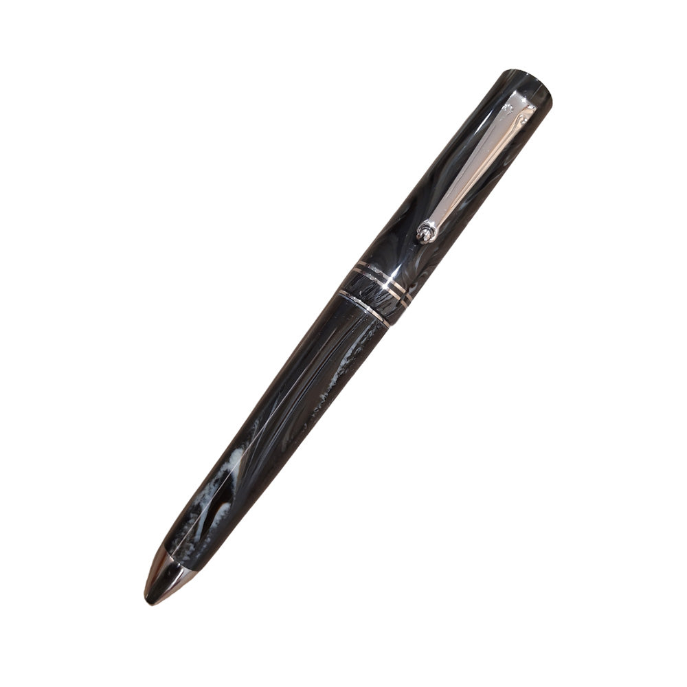 Delta The Journal Marbled Ivory (Horn) Resin with Rhodium Trim Ballpoint Pen