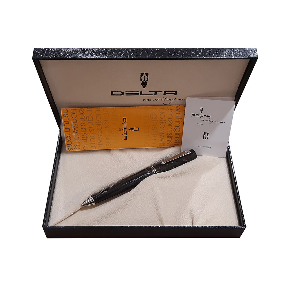 Delta The Journal Marbled Ivory (Horn) Resin with Rhodium Trim Ballpoint Pen