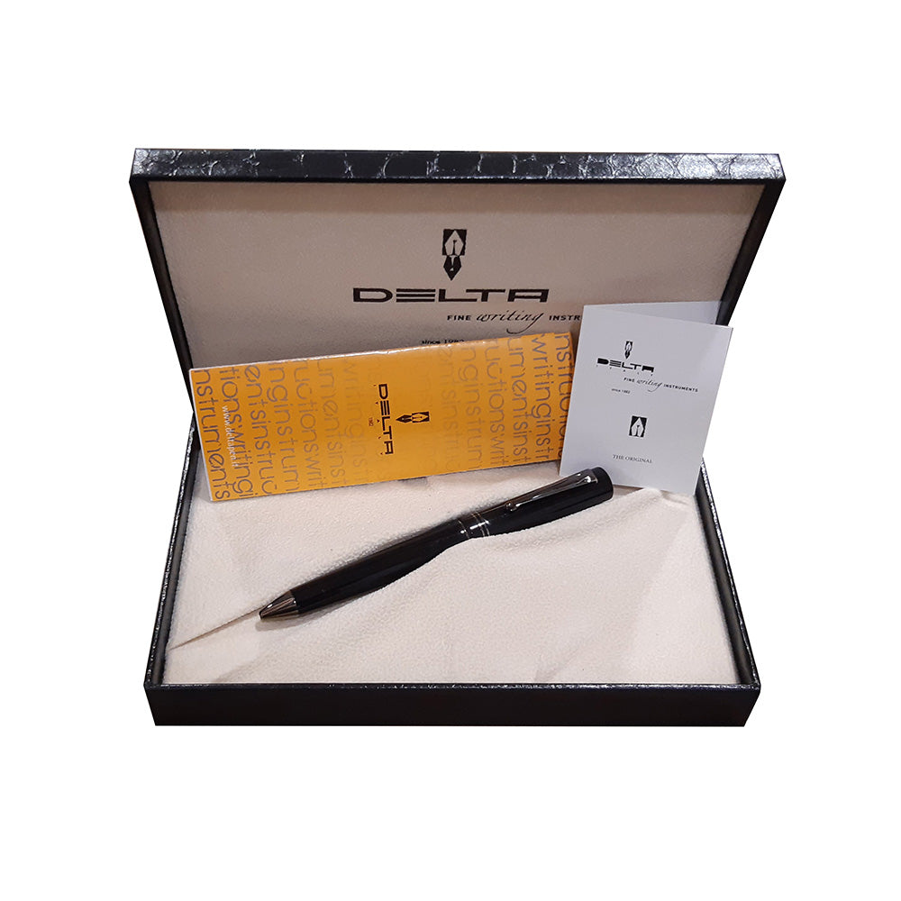 Delta The Journal-2 Black Resin with Gunmetal Trim Ballpoint Pen