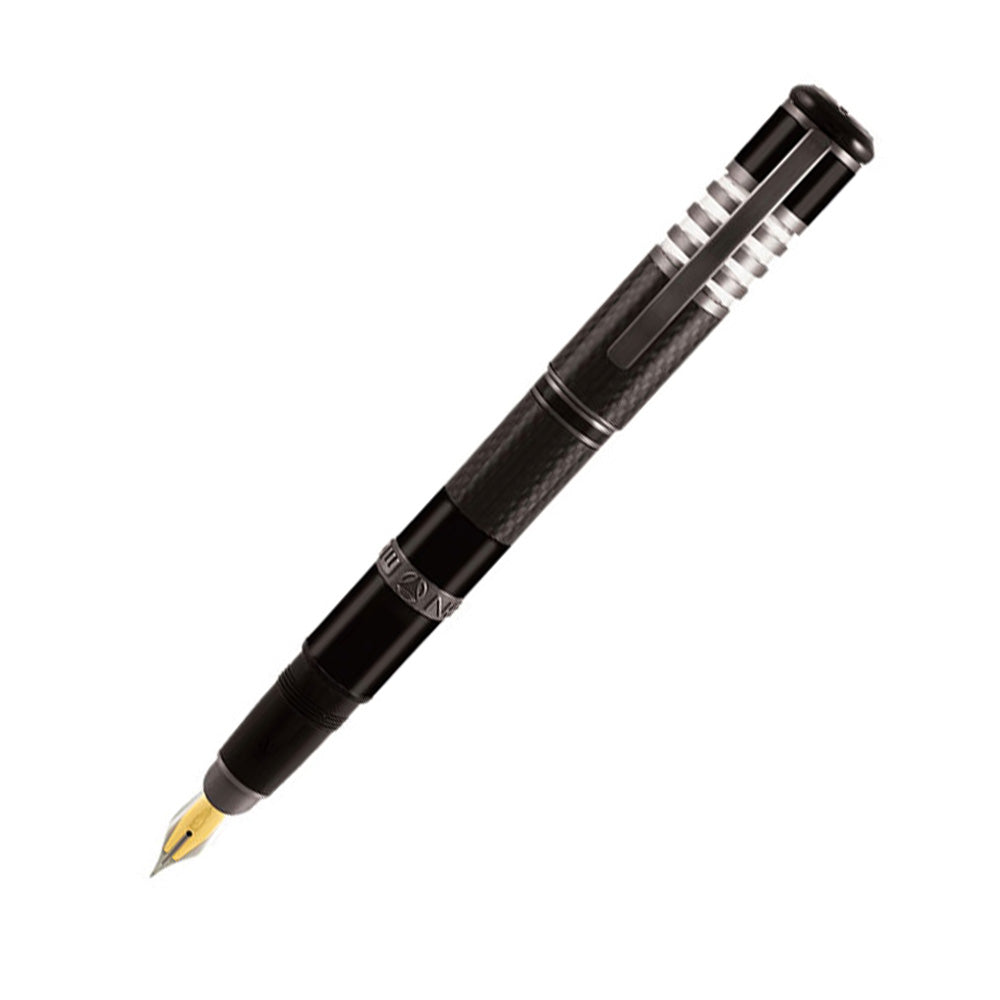 Delta Momo 30th Anniversary Limited Edition Black with Black RH Trim Fountain Pen - 18Kt Gold Fusion Medium Nib