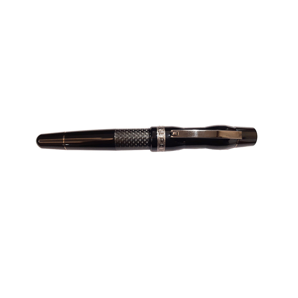Delta Horsepower Pastel Black Special with Rhodium Trim Edition Fountain Pen - Medium Nib