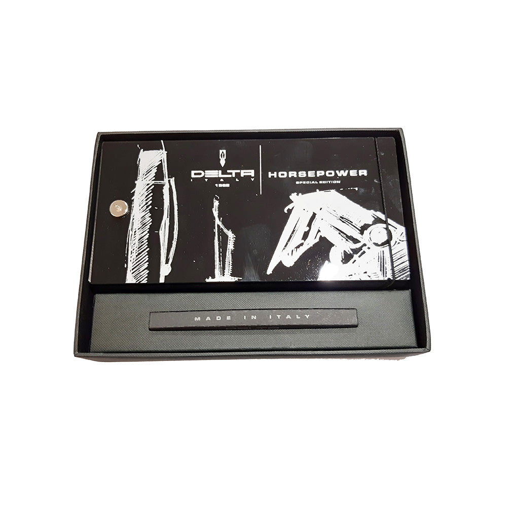 Delta Horsepower Pastel Black Special with Rhodium Trim Edition Fountain Pen - Medium Nib